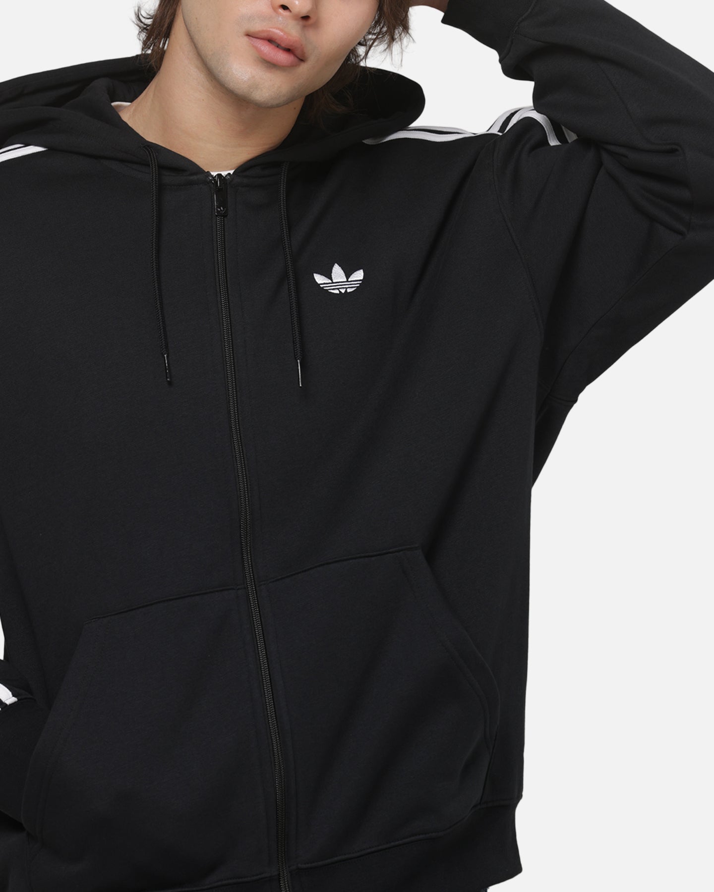 Adidas Baggy Full Zip Hoodie Black