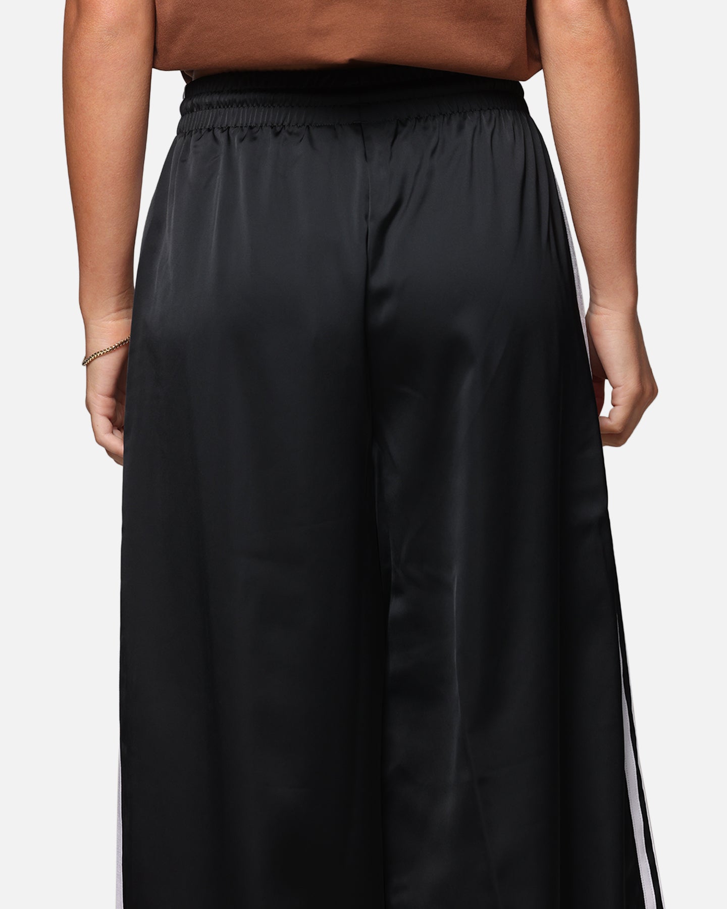 Adidas Women's Satin Wide Leg Pants Black