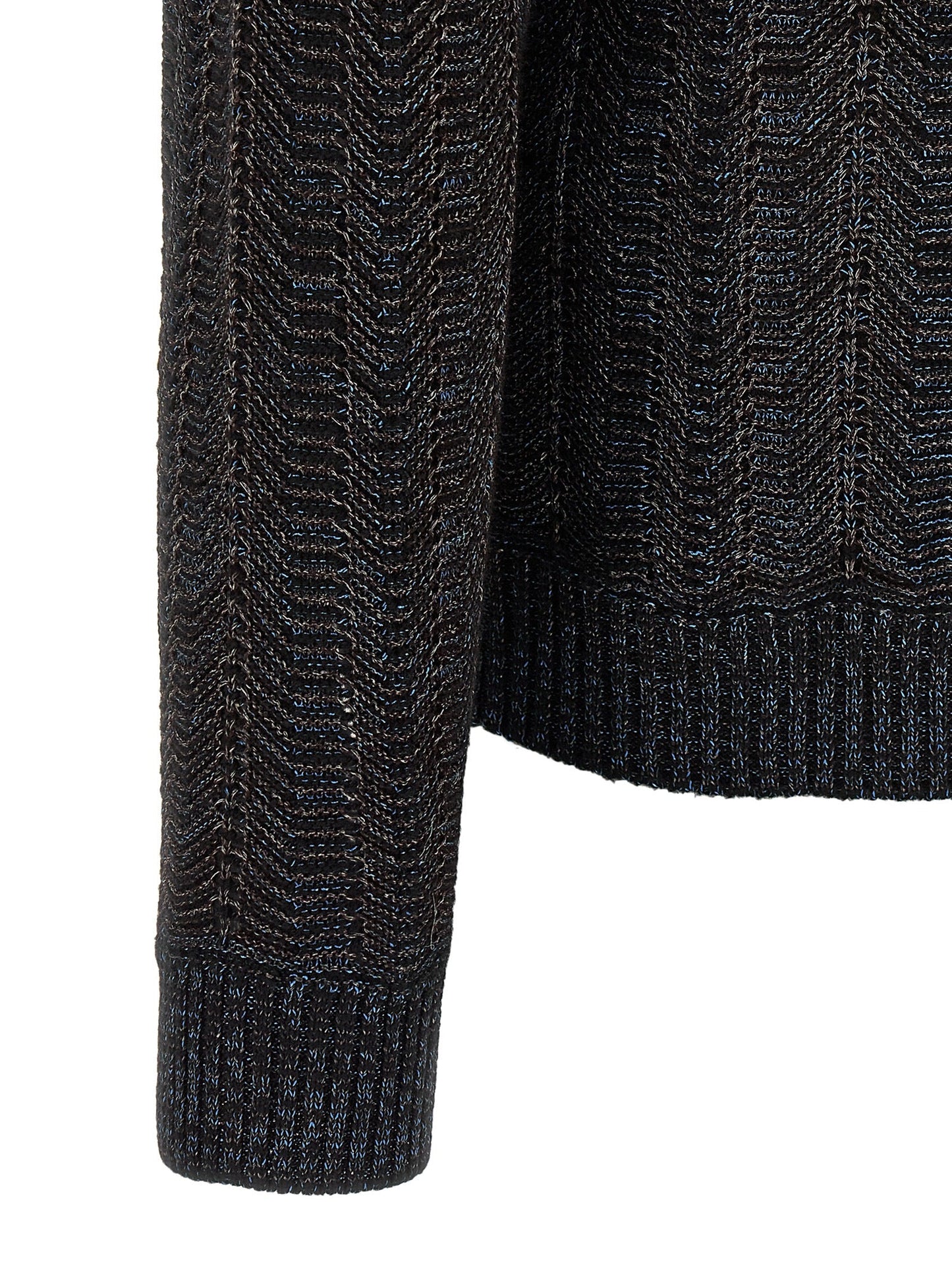 Missoni Chevron-Textured Viscose Wool Cardigan — Black