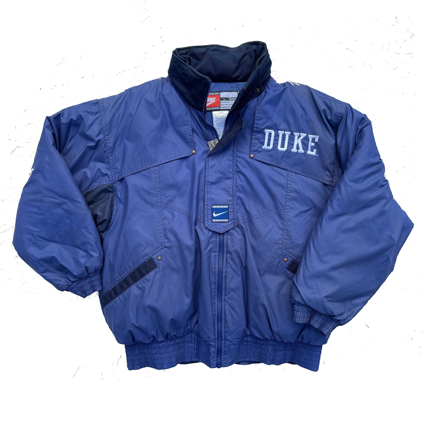 Duke Blue Devils Nike Duck Down Puffer Y2K Team Jacket Size Large
