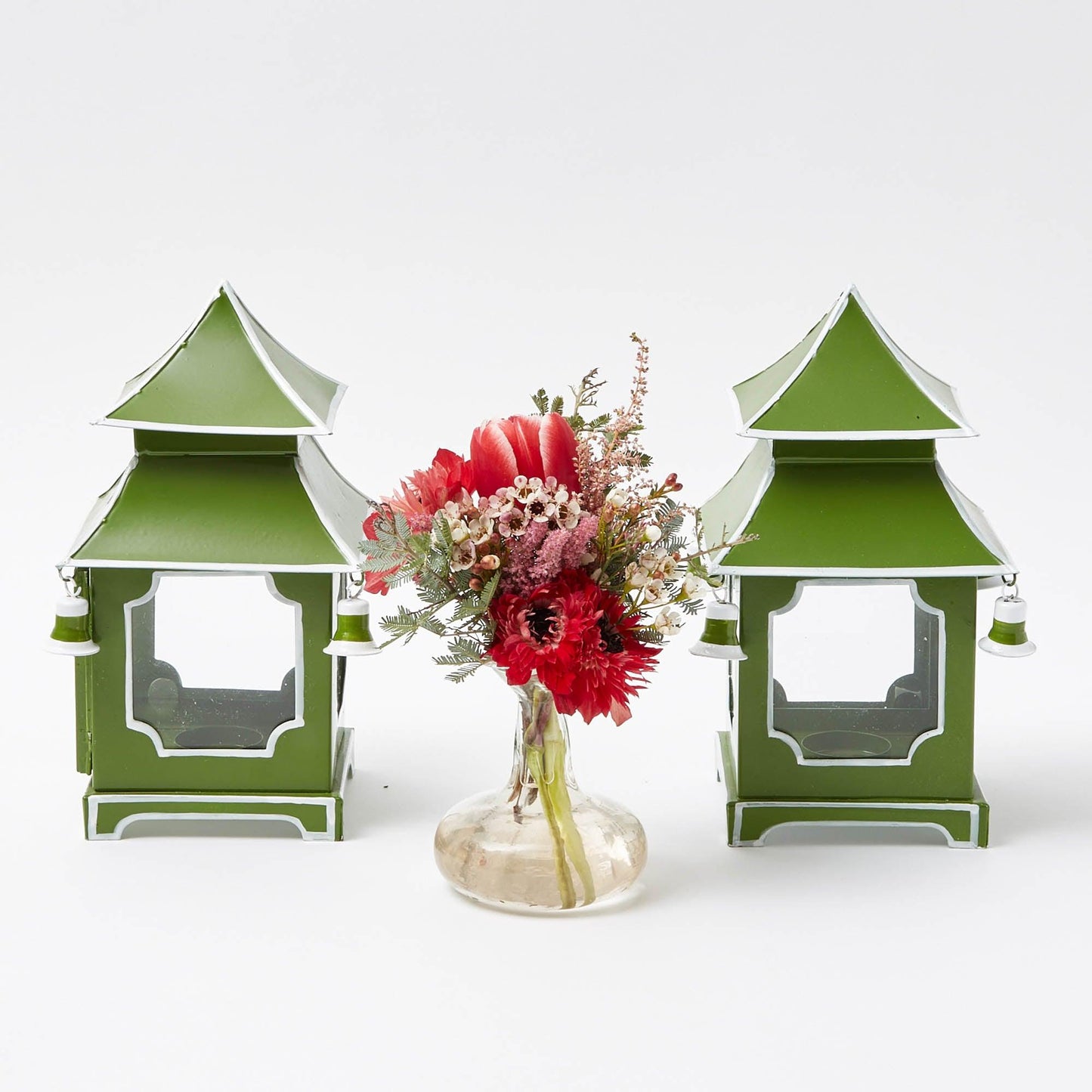 Apple Green Mini Pagoda Lantern (Pair)