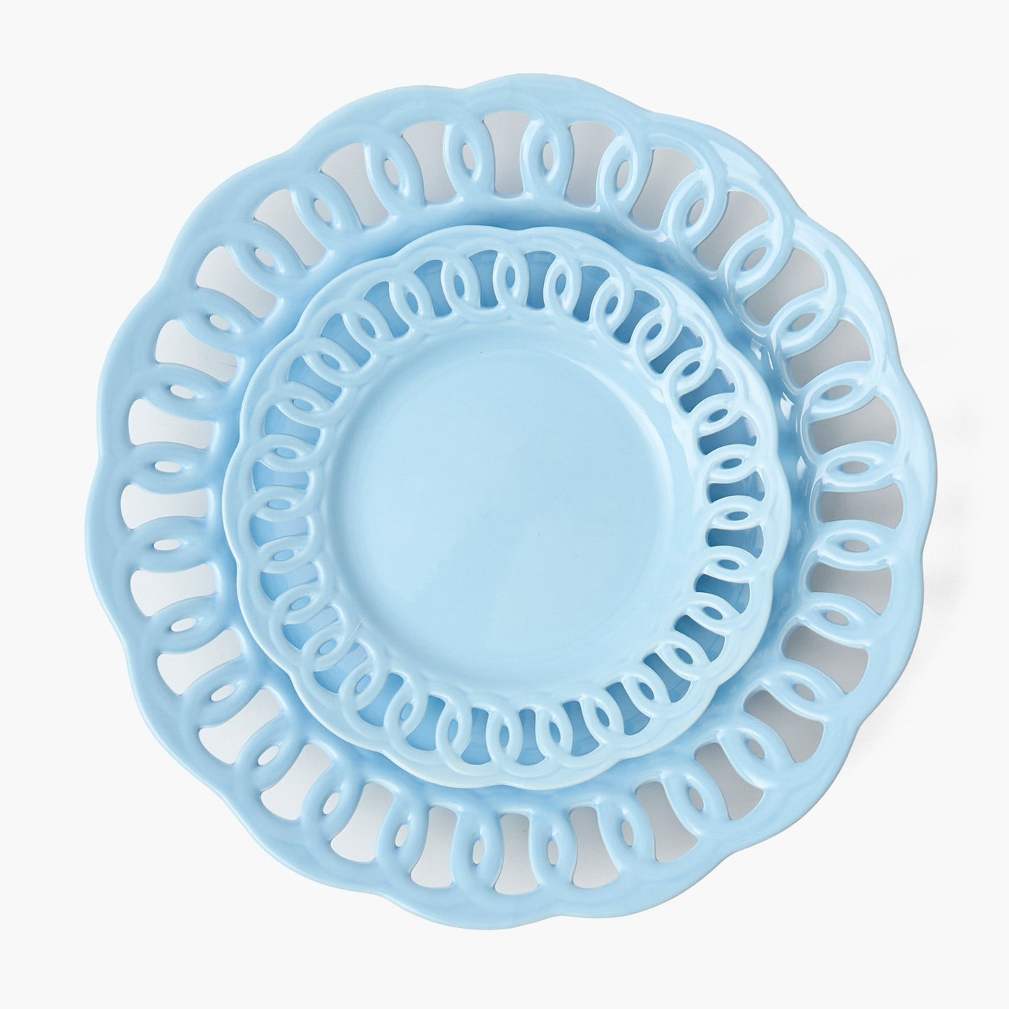 Soft Blue Lace Starter Plates (Set of 4)