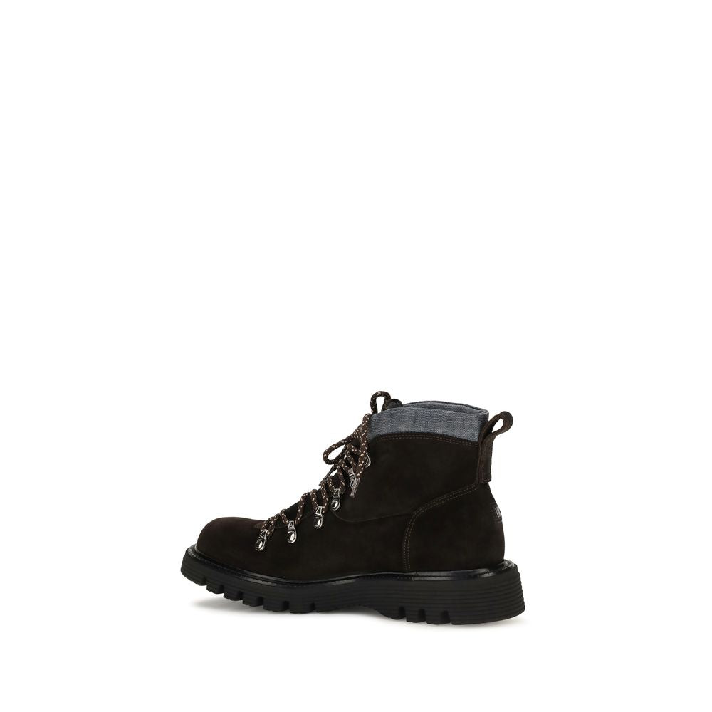 Fratelli Rossetti Suede Lace-Up Boot — Black