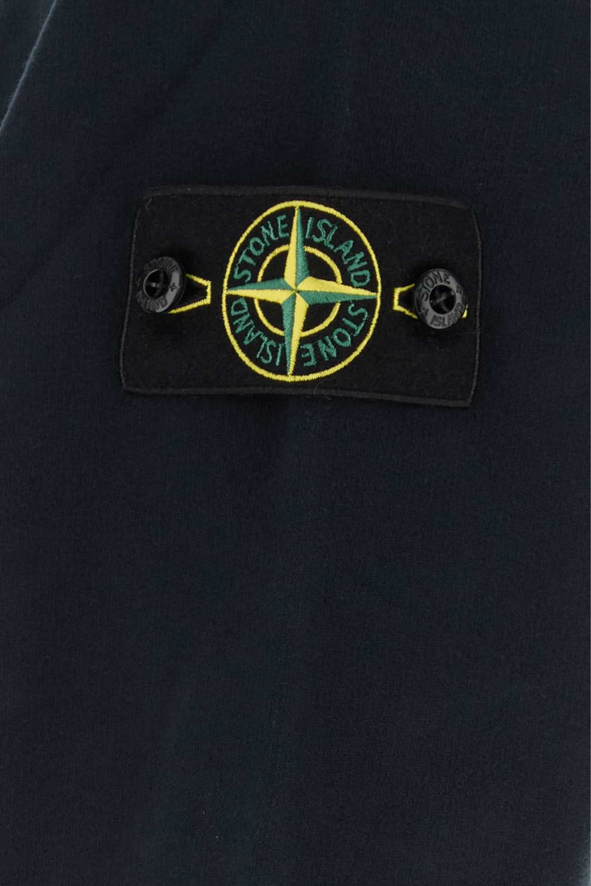 Stone Island Logo-Patched Cotton Sweatshirt — Navy
