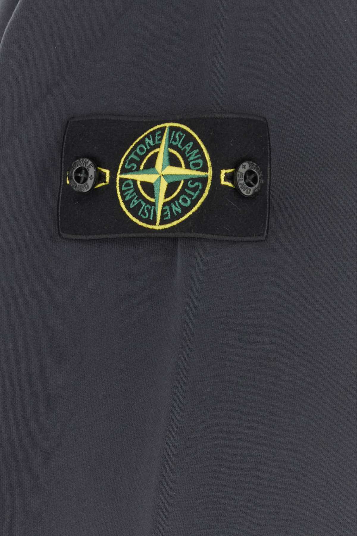 Stone Island Hooded Cotton Jacket — Blue