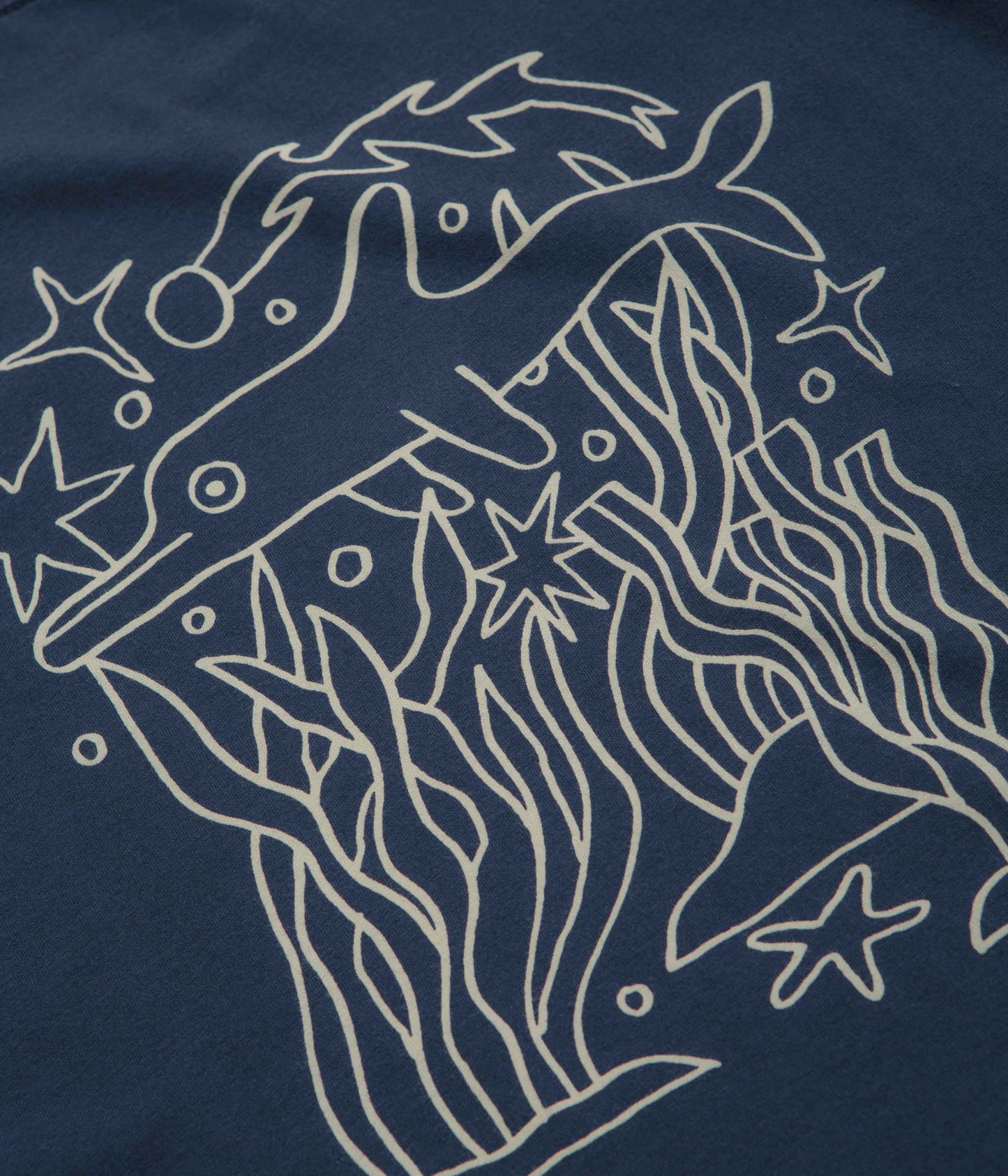 Mollusk New Dolphin Energy T-Shirt - Navy Indigo