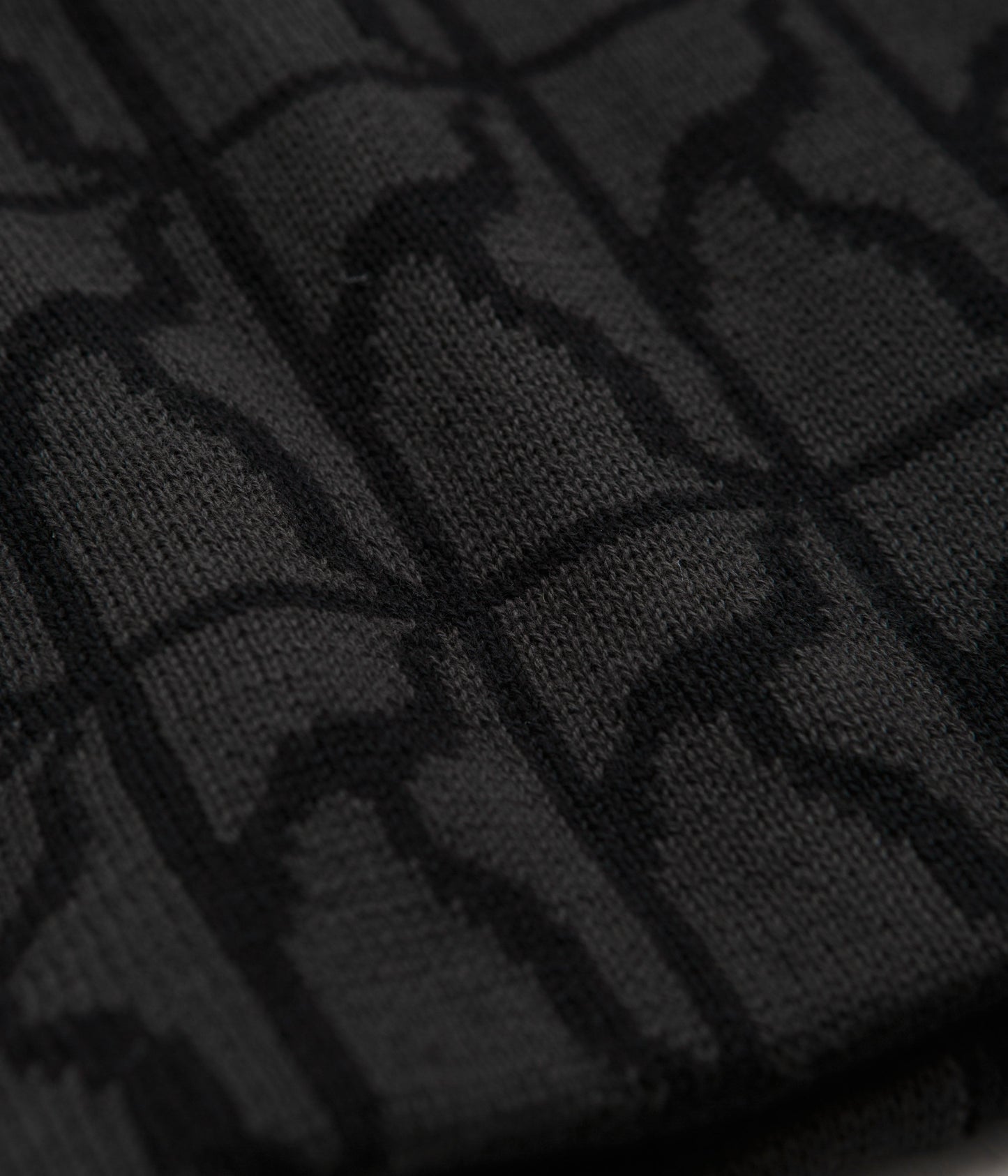 Poetic Collective Logo Pattern Skull Beanie - Black