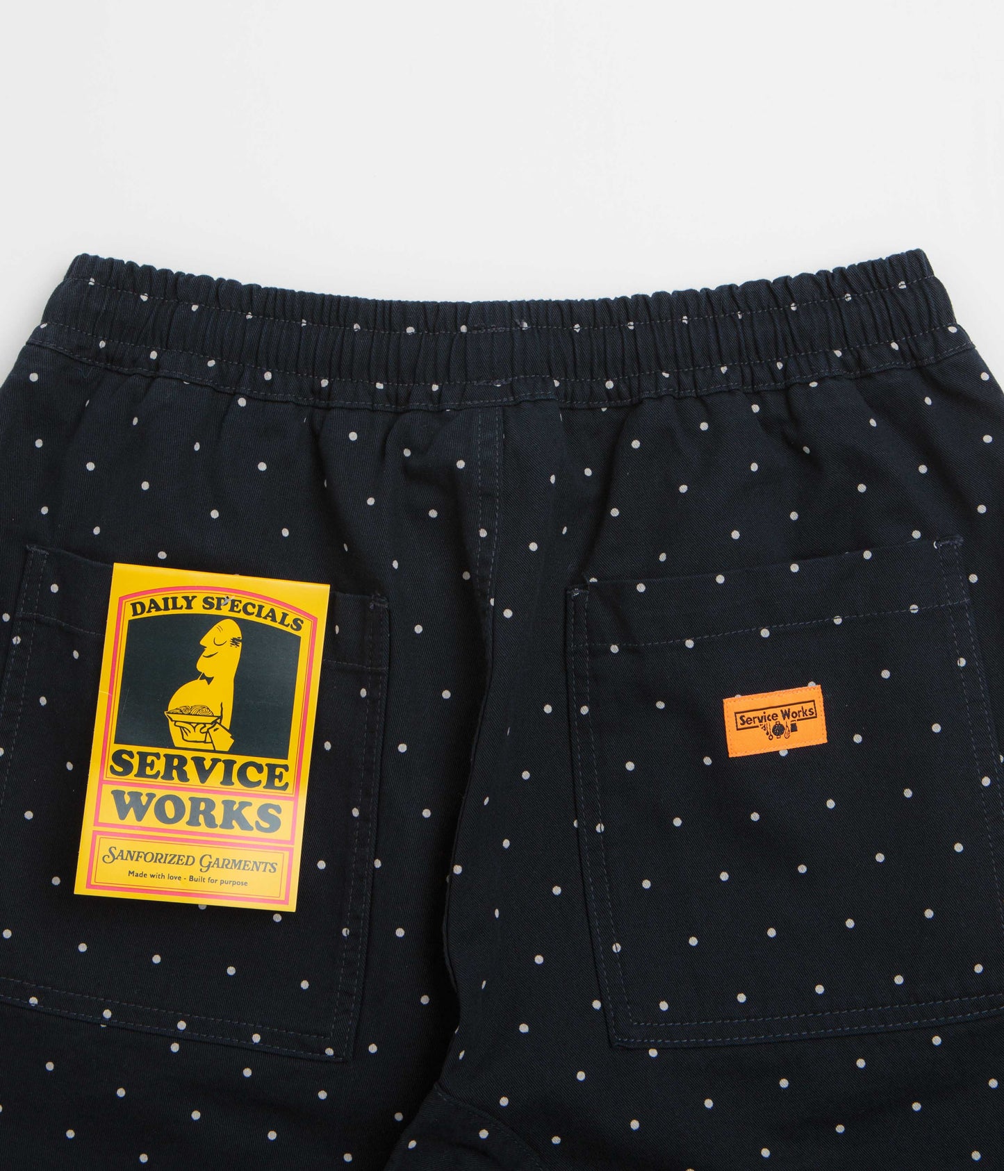 Service Works Polka Dot Chef Shorts - Navy