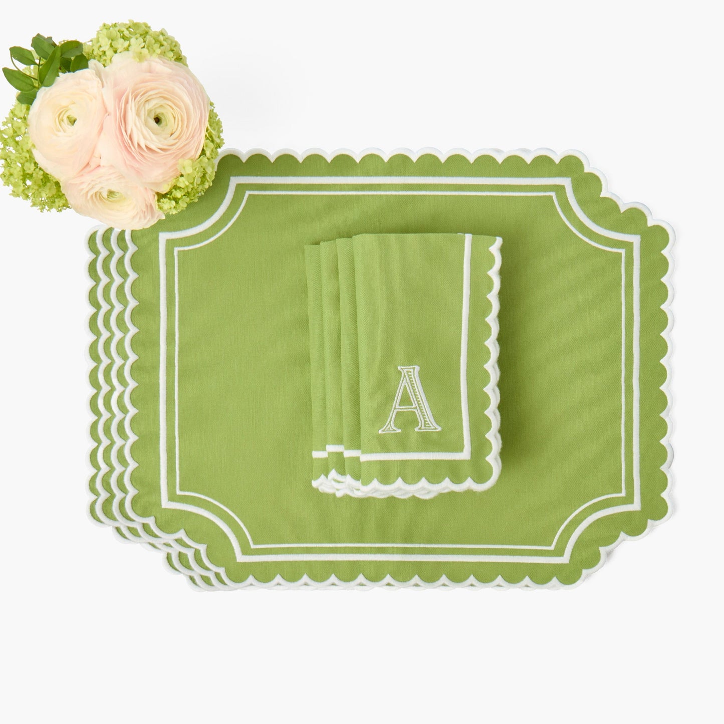 Green Louisa Placemats (Set of 4)