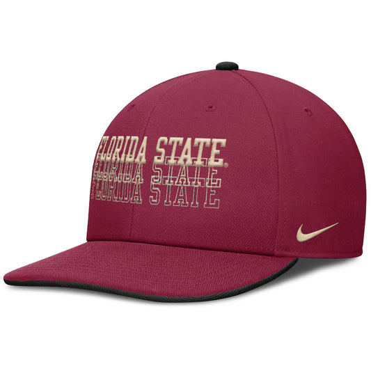 Nike Men's Florida State Dri-fit Pro Primetime Adjustable Flatbill Hat - Garnet