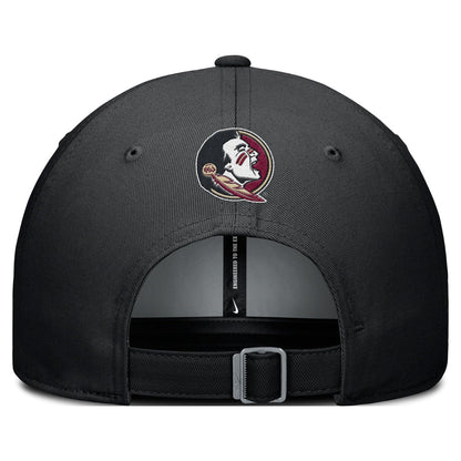 Nike Men's Seminoles Adjustable Dri-fit Club Academic Hat - White/Black
