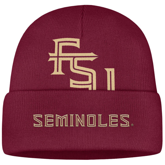 Nike Men's Stacked FSU Seminoles Utility Campus Cuffed Beanie - Garnet