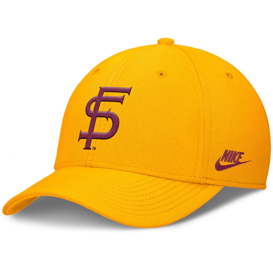 Nike Men's Vault Interlocking FS Logo Adjustable Club Academic Hat - Gold