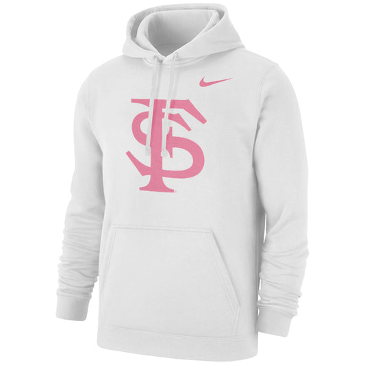 Nike Men's Pink Interlocking FS Hood - White