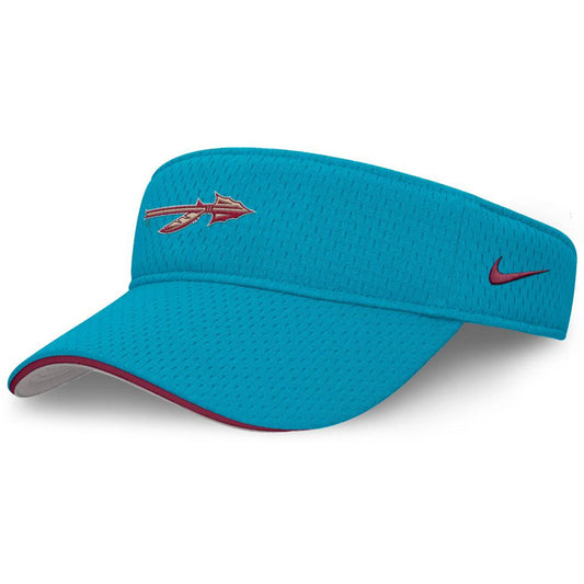 Nike Spear/Interlocking FS Logo Adjustable Softball Ace Visor - Turquoise