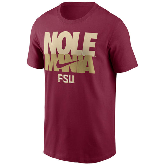 Nike Men's Nole Mania FSU Design Cotton Short Sleeve T-shirt - Garnet