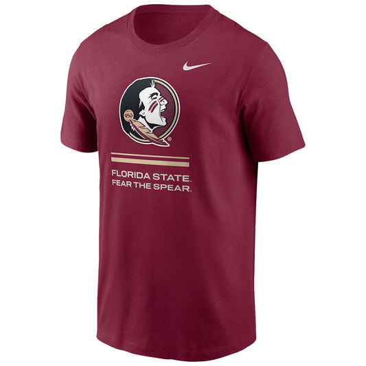 Nike Men's Seminole Logo/Florida State Fear The Spear Short-sleeve Dri-fit T-Shirt - Garnet