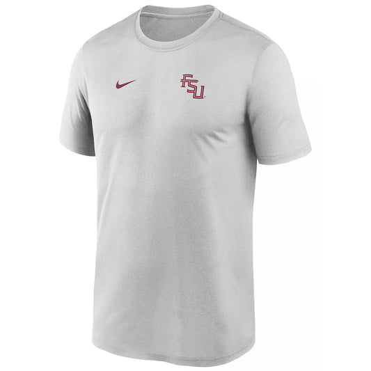 Nike Men's Stacked FSU Legend Short Sleeve Performance T-shirt - Grey