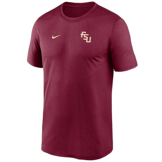 Nike Men's Stacked FSU Legend Short Sleeve Performance T-shirt - Garnet