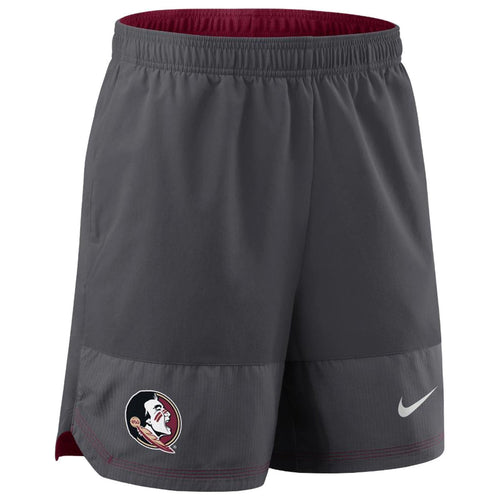 Nike Men's Seminole Logo Dri-fit Woven Sideline Short - Anthracite