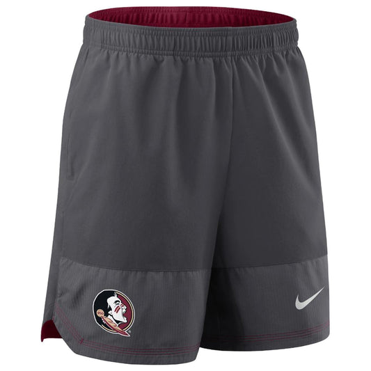 Nike Men's Seminole Logo Dri-fit Woven Sideline Short - Anthracite