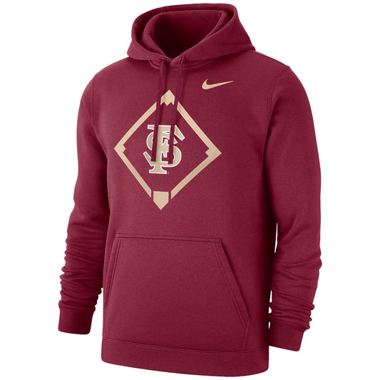 Nike Men's Interlocking FS Baseball Diamond Design Hood - Garnet