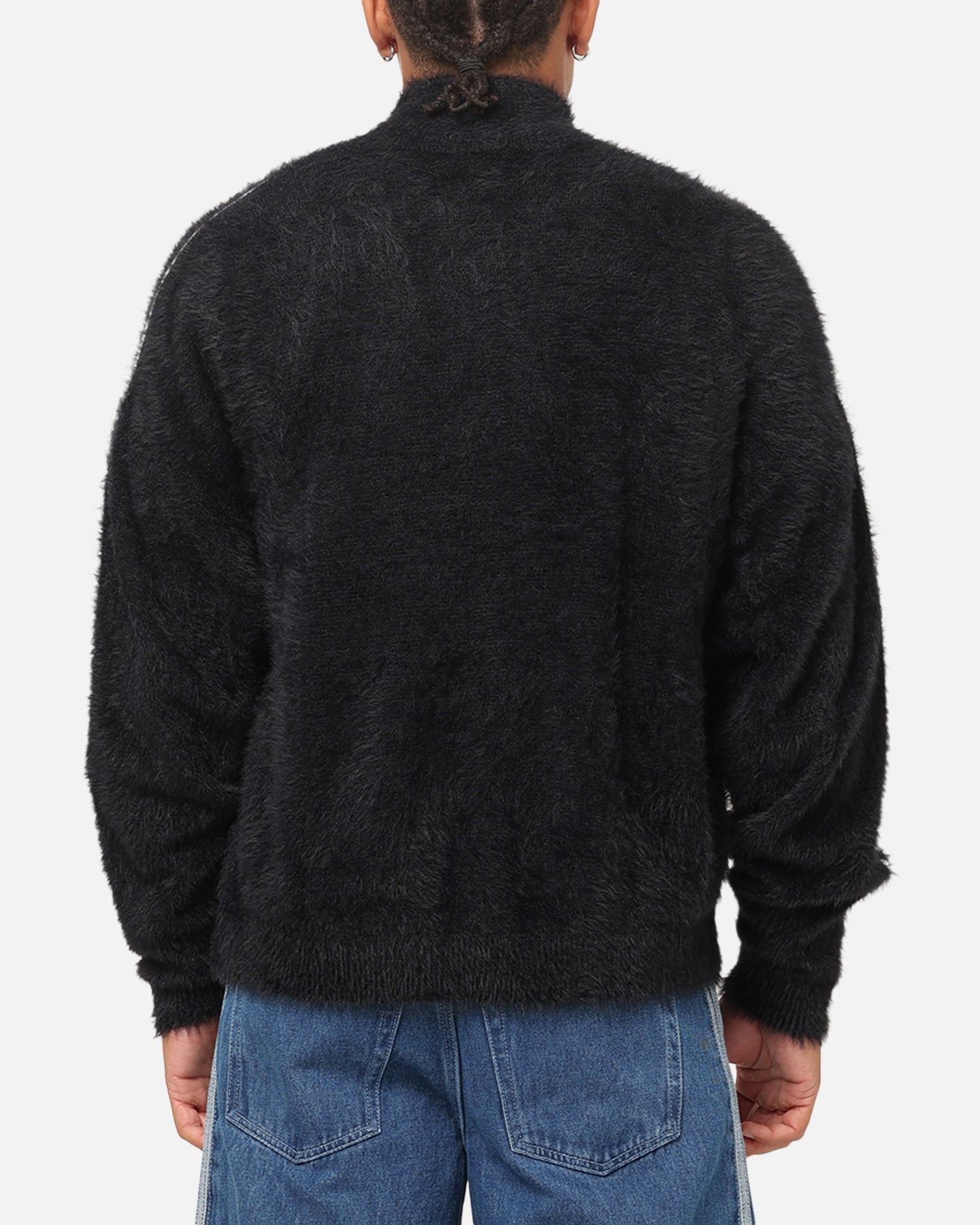 Adidas Faux Mohair Classic Track Top Black/Off White