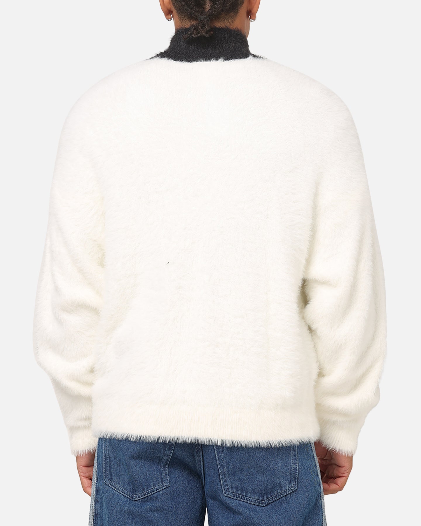Adidas Faux Mohair Classic Track Top Off White/Black