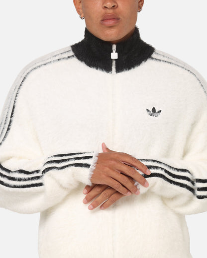 Adidas Faux Mohair Classic Track Top Off White/Black