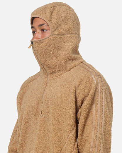 Adidas Fleece Teamgeist 1/4 Zip Hoodie Cardboard
