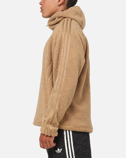 Adidas Fleece Teamgeist 1/4 Zip Hoodie Cardboard