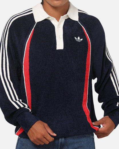 Adidas Retro Remix Teamgeist Long Sleeve Polo Night Indigo