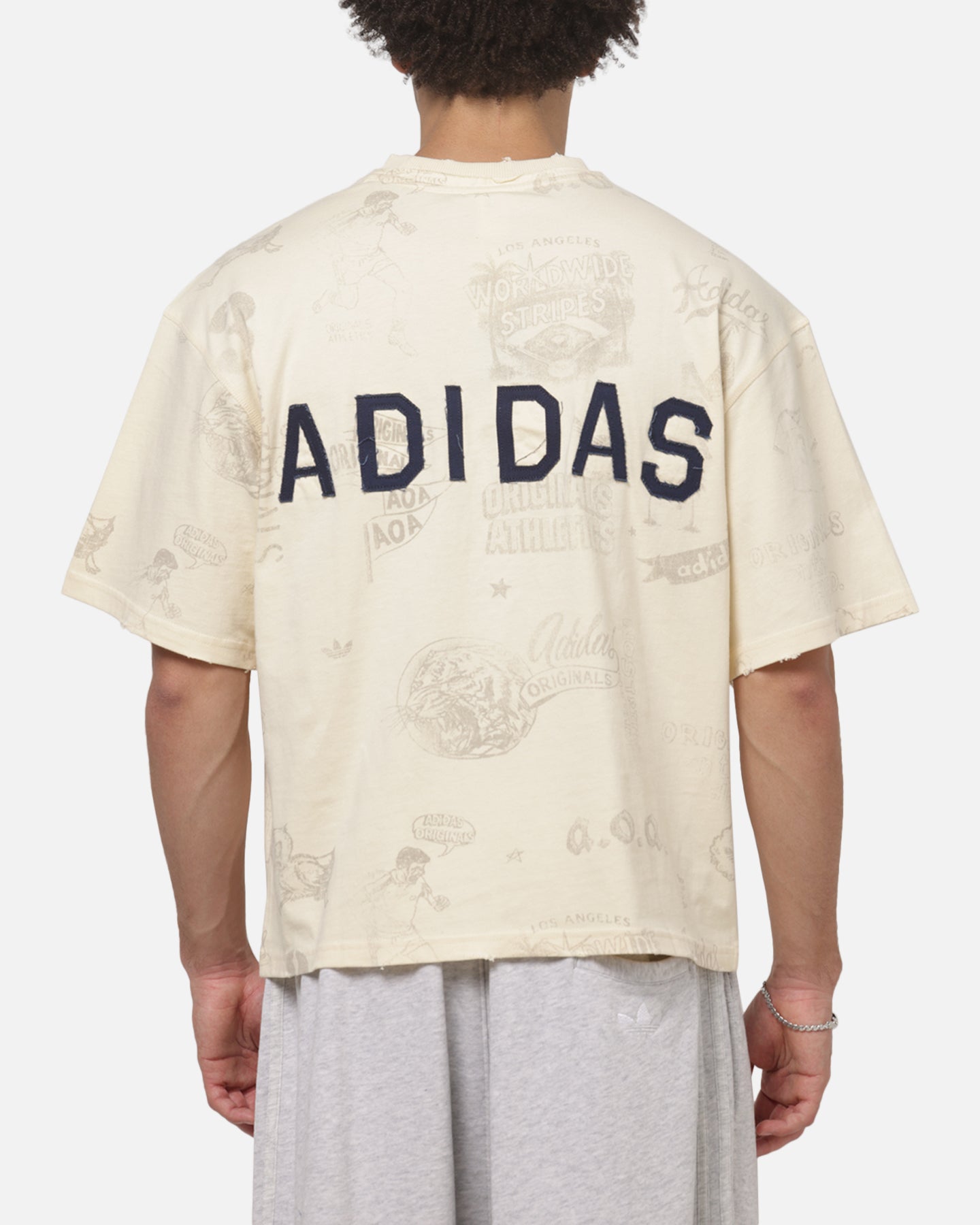 Adidas Vintage All Over Print T-Shirt Night Indigo