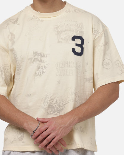 Adidas Vintage All Over Print T-Shirt Night Indigo