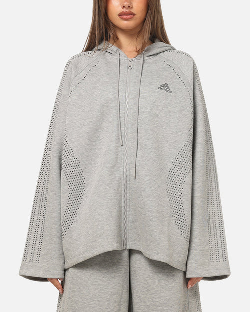 Adidas Women's Teamgeist Rhinestone Track Top Grey Marle