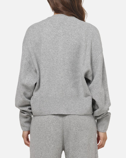 Adidas Women's Essentials Knit Cardigan Medium Grey Heather
