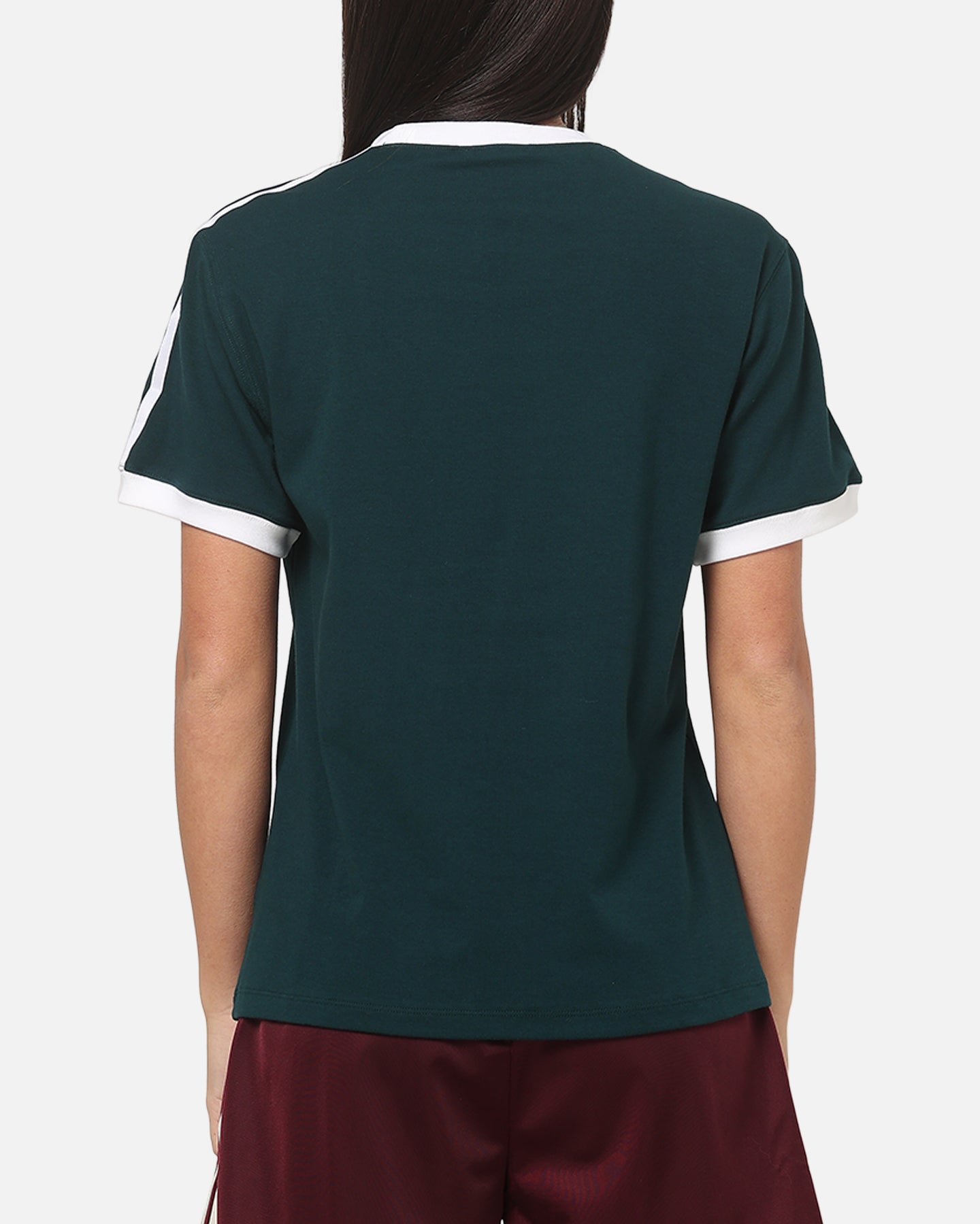 Adidas Women's 3 Stripe T-Shirt Green