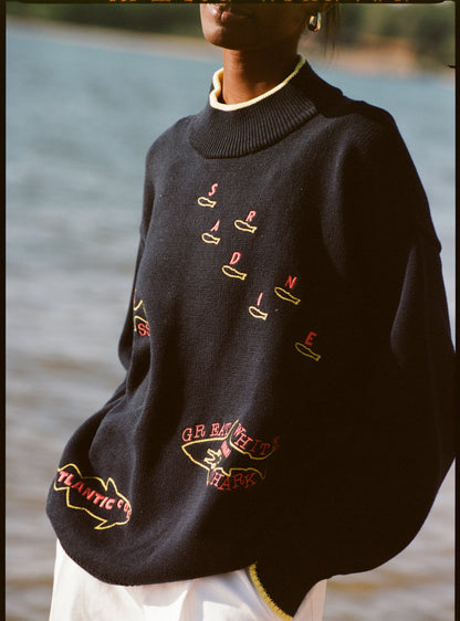 Customizable 'Fishes of the North Atlantic' Sweater