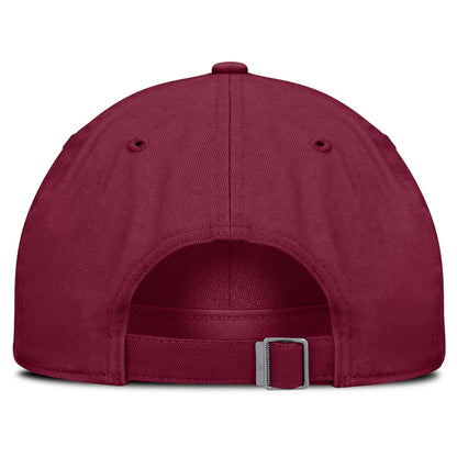 Nike Men's Seminole Logo/Florida State Seminoles Rubberized Patch Adjustable Unstructured Twill Hat - Garnet
