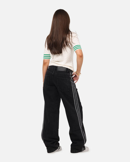 Adidas Women's Denim 3-Stripes Track Pants True Black Denim
