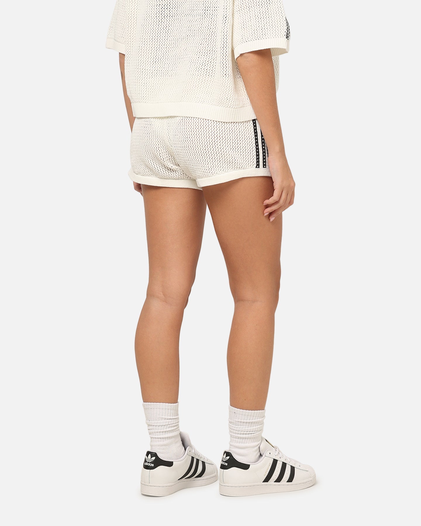 Adidas Women's Crochet Shorts White/Black