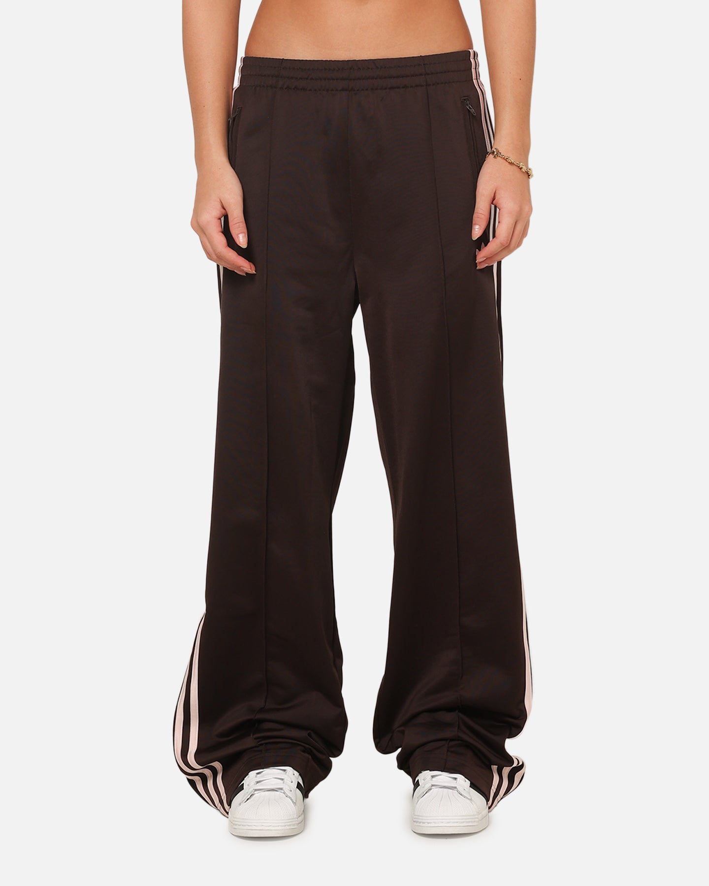 Adidas Women's Firebird Loose Track Pants Brown/Pink