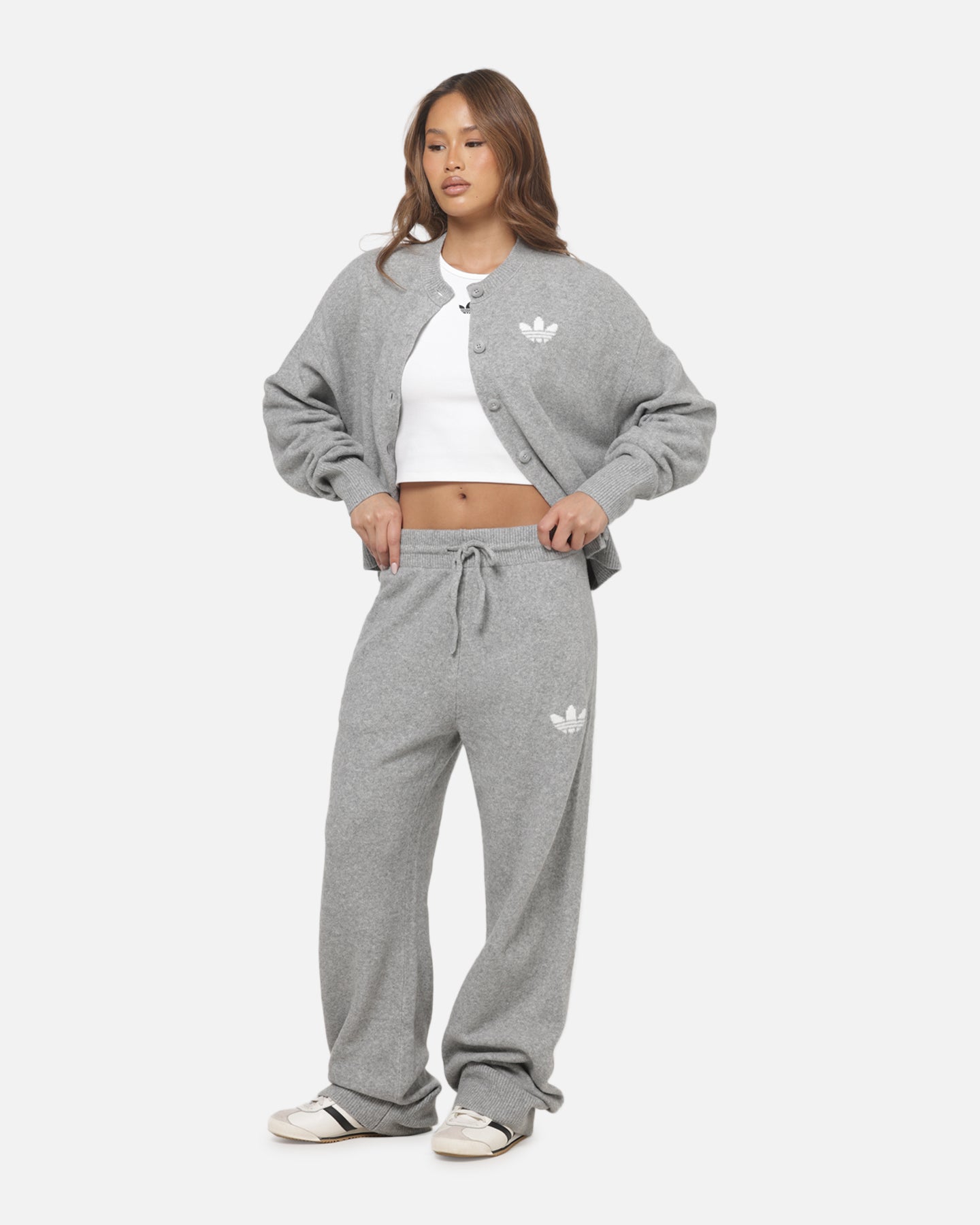 Adidas Women's Essentials Knit Pants Medium Grey Heather
