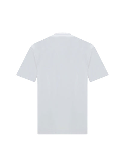 Fendi Logo-Embroidered Cotton T-Shirt — White