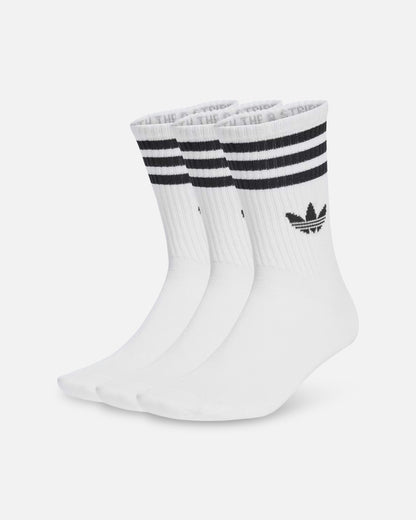 Adidas 3-Stripes Crew Socks 3 Pack White/Black