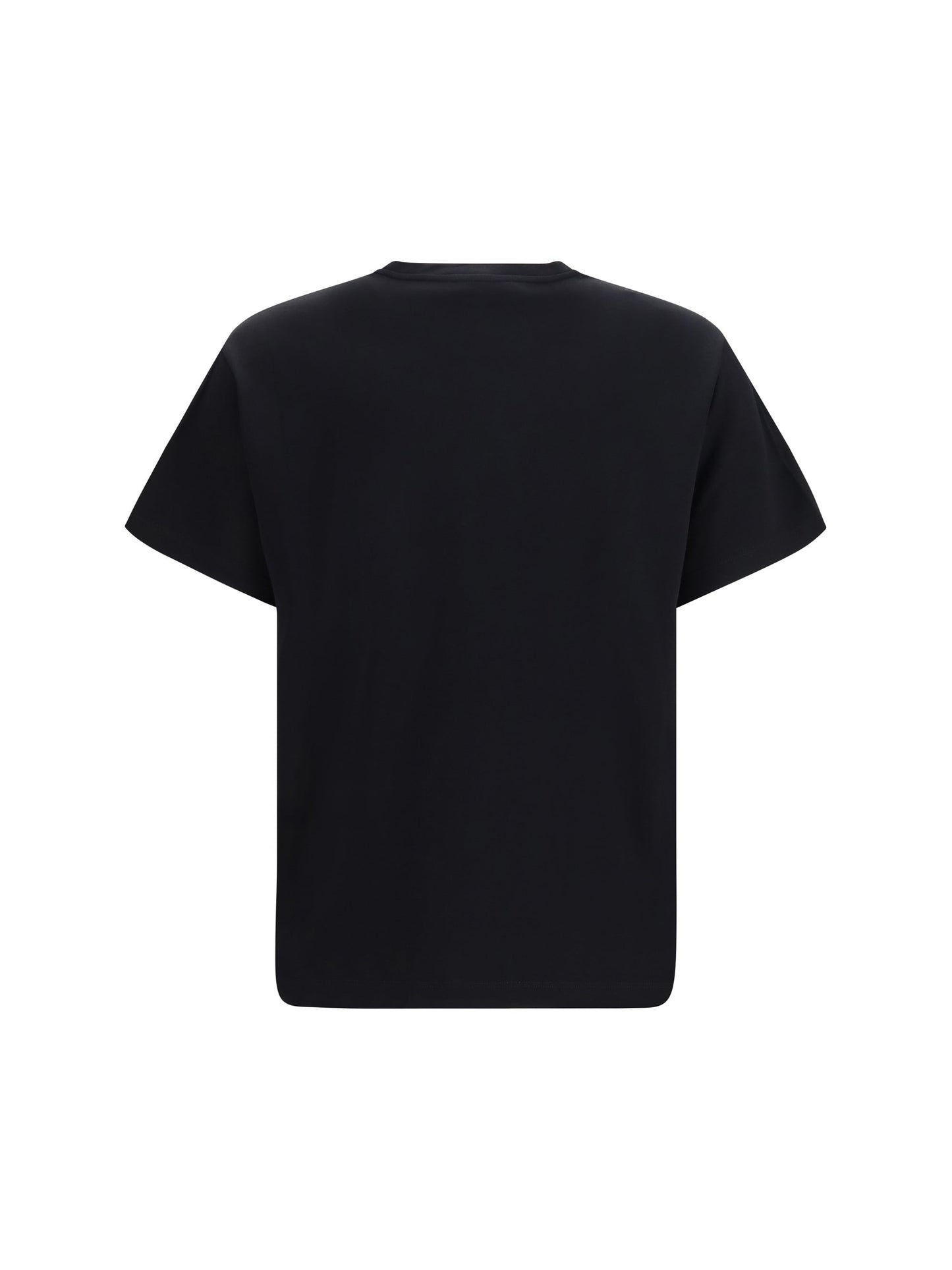 Prada Triangle Logo Cotton T-Shirt — Black