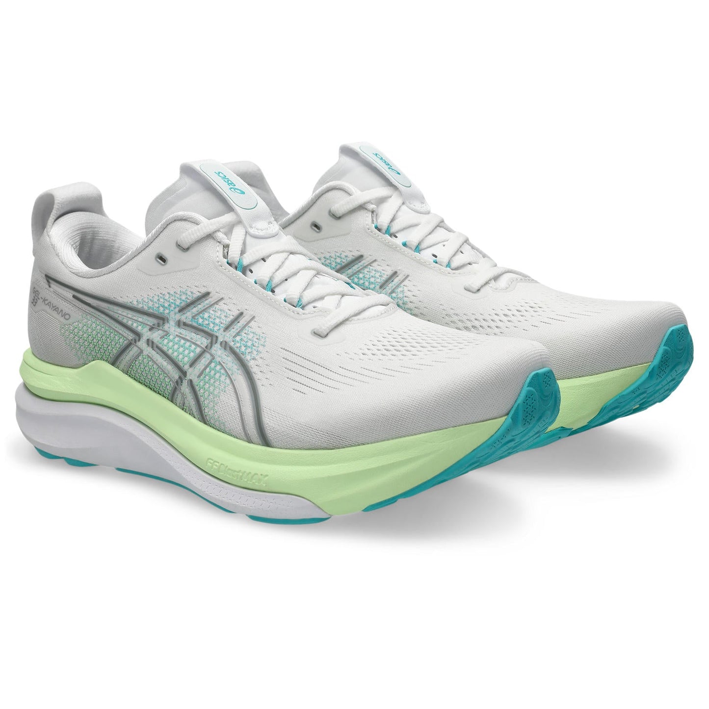 Asics Gel-Kayano 33 Men's - White/Energy Aqua