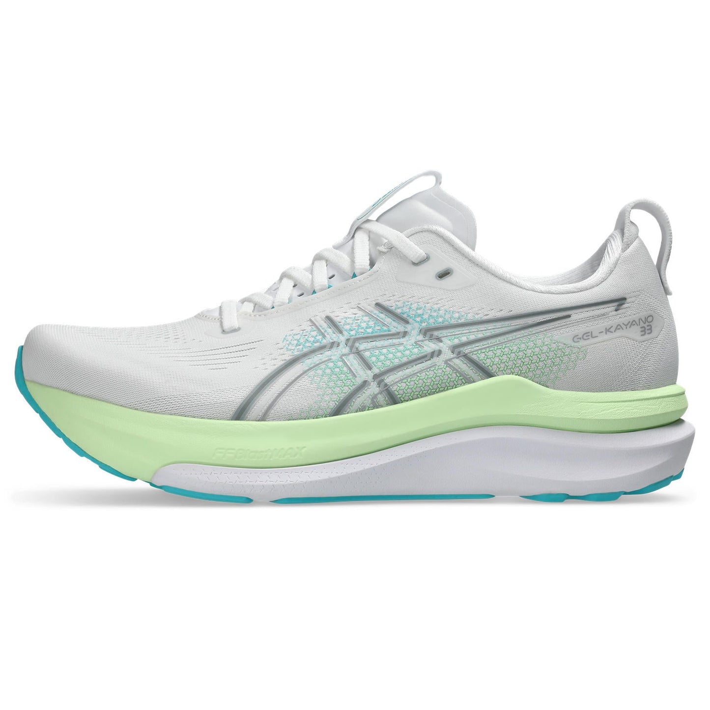 Asics Gel-Kayano 33 Men's - White/Energy Aqua