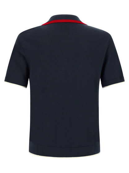 Casablanca Merino Wool Polo Shirt — Navy