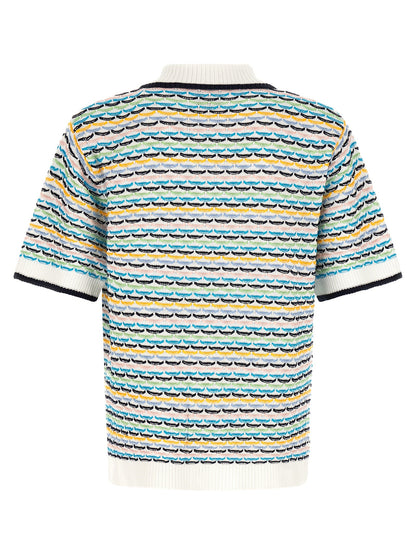 Casablanca Tuck Stitch Shirt — Multicolor